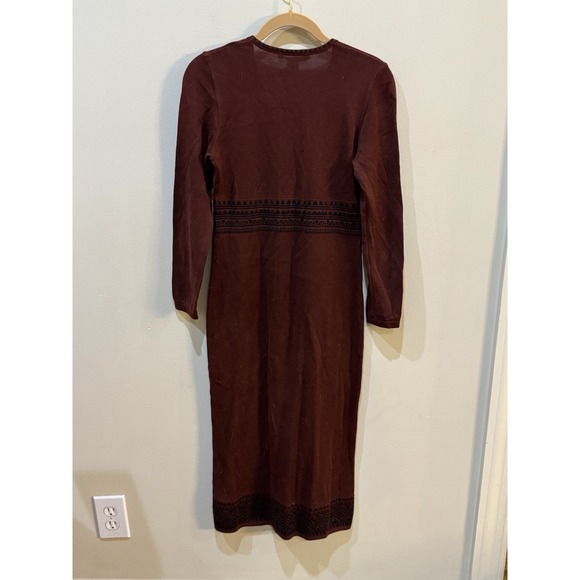 Peruvian Connection Long Sleeve Pima Cotton Sweater Dress Tribal Size XS - Picture 6 of 12